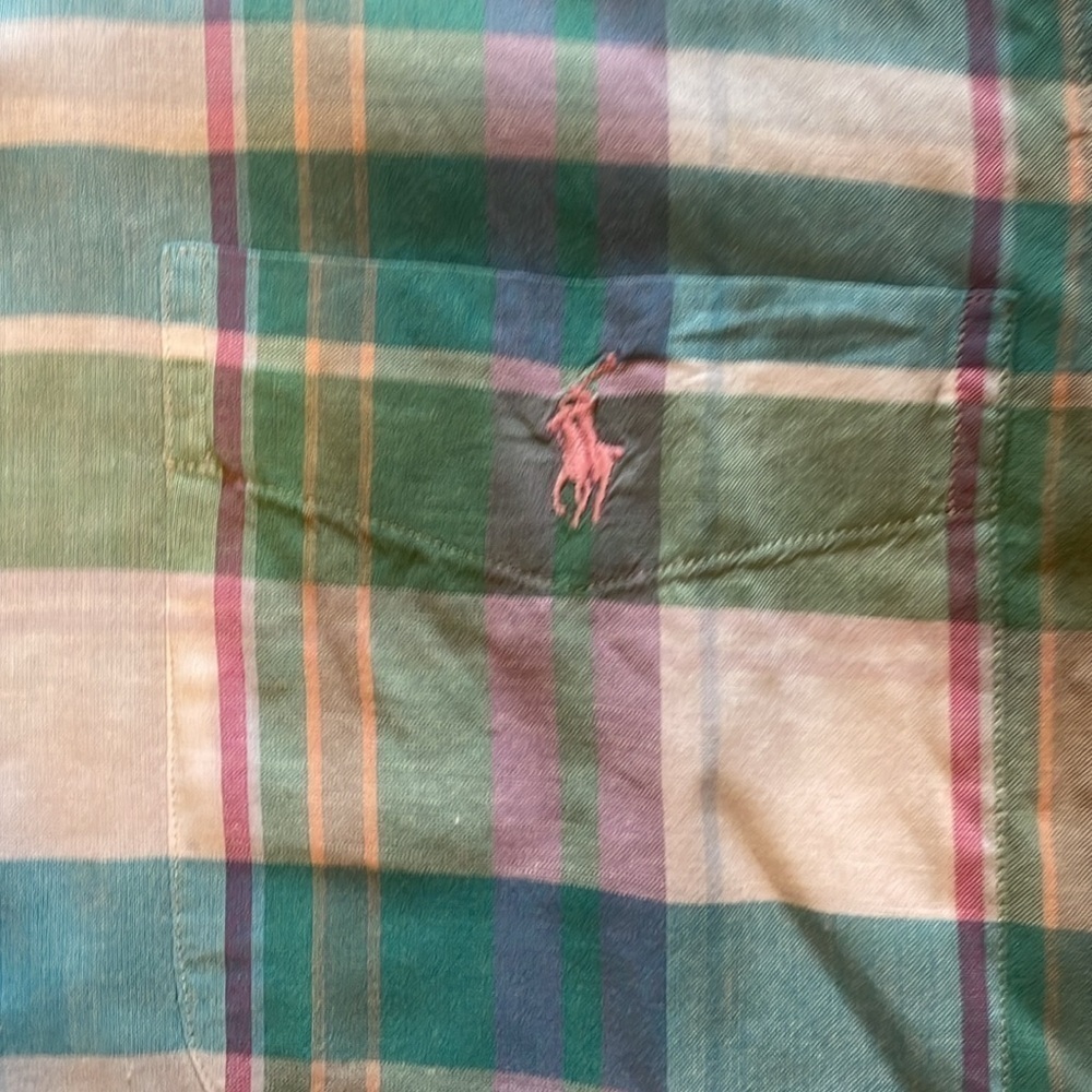 Ralph Lauren Mens XL Slim Fit Plaid Authentic Indian Madras Shirt - Picture 4 of 4